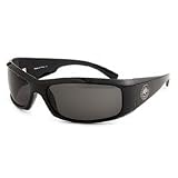 Harley Davidson Men's Bones Performance Eyewear Sunglasses. 3/4 wrap eyewear. Impact-resistant stock lenses. Frame features quality Italian craftsmanship with metal hinges. Meets ANSI Z87.1 standards. UV protection. Harley-Davidson skull medallion. Includes microfiber bag. Gloss Black/Smoke Lens 98274-08VM