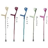 EuroStyle Lightweight Aluminum Forearm Crutch - Red (dark pink)