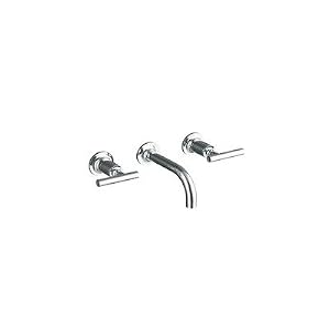  Kohler K T14412 4 Purist Two Handle Wall Mount Bathroom Faucet Trim with 6 Spout and Lever Handles Finish: Vibrant French Gold