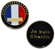 Charlie Hebdo Shooting Je Suis Charlie French Flag - Challenge Coin