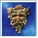 Hammered Copper 16 H x 13 W GREENMAN Wall Art SCULPTURE Green Man PLAQUE by Good Directions