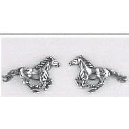 Sterling Silver Running Horse Post Earrings
