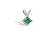 14K White Gold Genuine Square Emerald Pendant