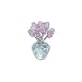Swarovski Vase of Pink Roses