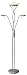 Duet Collection Polished Steel Torchiere Reading Floor Lamp