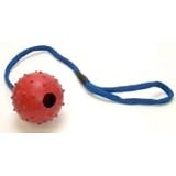 Good Boy - Rubber Pimple Ball On A Rope Dog Toy - 3 Diameter