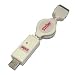 Scoobee iPod retractable USB 2 charging cable - white