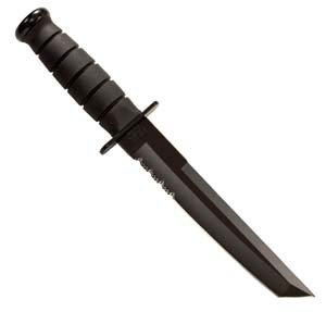 Black Tanto, Serrated Black Tanto Knife Serrated