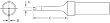 Weller ETR 0.062" x 0.044" x 0.625" Narrow Screwdriver Tip for PES51 Soldering Pencil