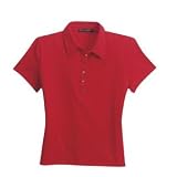 Port Authority Signature - Ladies Pima Cotton Fine Knit Sport Shirt Red-S