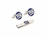 New York Giants Cuff Links and Tie Bar Gift Set