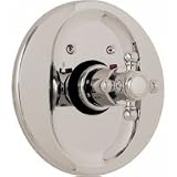 California Faucets 1/2 Thermostatic Valve with Round Trim Plate & Decorative Handle TH-150-47-PC