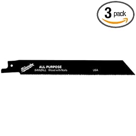 Milwaukee 48-00-1430 9-Inch Tungsten Carbide Sawzall Blades, 3-Pack by Milwaukee