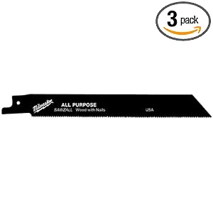 Milwaukee 48-00-1430 9-Inch Tungsten Carbide Sawzall Blades, 3-Pack by Milwaukee