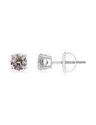 0.9 ct Solitaire Diamond Stud Earrings in Platinum