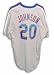 Howard Johnson Autographed New York Mets Gray Majestic Baseball Jersey Inscribed 