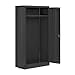 Edsal - 7003BLK - Commercial Wardrobe Cabinet 72x36x18 Black Knock Down Edsal 20 Gauge Steel 92 Pound 1 Shelf, Ea