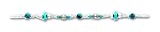 Sterling Silver Turquoise Anklet Bracelet - 9 inch
