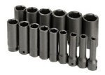 SK Hand Tools 4045 15-Piece 1/2-Inch Drive 6 Point Deep Fractional Impact Socket Set