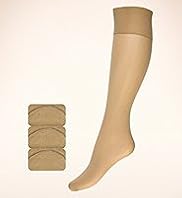 3 Pairs of 15 Denier Ladder Resist Shine Knee Highs
