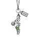 Soccer Shoe Luxury Cell Phone Charm, Metal / Green