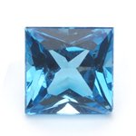 0.78 Cts of AAA 5 mm Princess Loose Swiss Blue Topaz ( 1 pc ) Gemstone