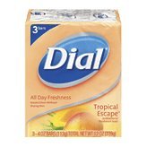 Dial Bar Soap Antibacterial Tropical Escape 4oz 3-ct