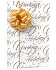 Christmas HOLIDAY GREETINGS Gift Wrap Wrapping Paper - 16ft Roll
