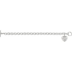 Genuine IceCarats Designer Jewelry Gift Sterling Silver Sweethrt .01Ctw 7.5