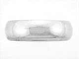 14 KT White Gold Comfort Fit Wedding Band Plain - 6mm