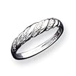 Sterling Silver Diamond-cut Twisted Ring
