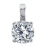 0.55 Carat G/SI2 Round Certified Diamond Solitaire Pendant in Platinum