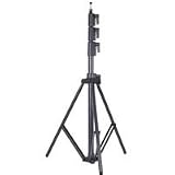 Sunpak Platinum Series 8.2' Master Lightstand with 5/8 Mounting Stud, 3 Sections with 2 Risers, Stainless Steel Chrome.