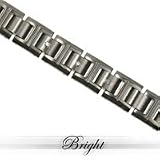 Titanium Bracelet Set with genuine brilliant cut diamonds. Done in satin and polished finish. 9 piece .04 Total 0.36 Karat Width: 17mm