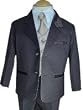 Bond Black Childrens Tuxedo with Gold Satin Vest and Long Tie