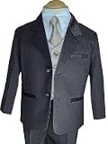 Bond Black Childrens Tuxedo with Gold Satin Vest and Long Tie