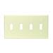 Leviton 86012 4-Gang Toggle Device Switch Wallplate, Standard Size, Thermoset, Device Mount, Ivory