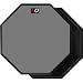 Hq Percussion 2-Sided Speed And Workout Drum Pad Gray 6 Inches