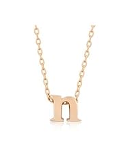 Rose Gold Initial N Pendant Necklace