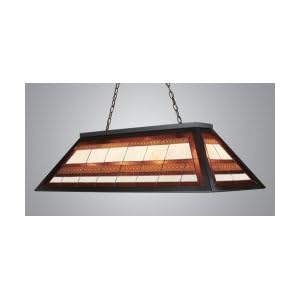 4 Light Tiffany Game Room-Lighting - Amber  White