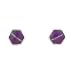 Small Sugilite, Coral and Opal Inlaid Stud Earrings in Sterling Silver, #7992