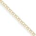 Jewelry : 14k Hollow Double Link Charm Bracelet - 8 Inch