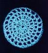 Aqua Classic Crocheted Hair Bun Cover- LARGE