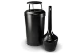 Steel Waste Container And Classico Smoker Receptacle Combo Black by DCI MARKETING