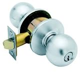 Schlage D25PLY626 Satin Chrome D-Series Plymouth Heavy Duty Exit Only Door Knob with Exterior Blank