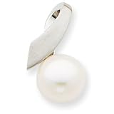 14k White Gold Satin Pearl Pendant