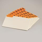 ESS03532 Daily (1-31) Laminated Manila Index Card Guides, 3x5, 1/5 Cut Orange Tab, 31/Set