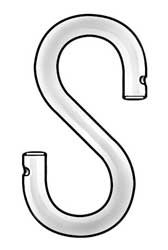 Industrial Grade 2ZDK6 Hook, S, 2 1/8 L, Opening 19/64, Pk 10