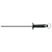 Mundial 3303-10 10-Inch Round Regular Cut Sharpening Steel, Black