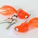 Orange Goldfish LED Flashlight Keychain w/ Bubbling Fish Sound